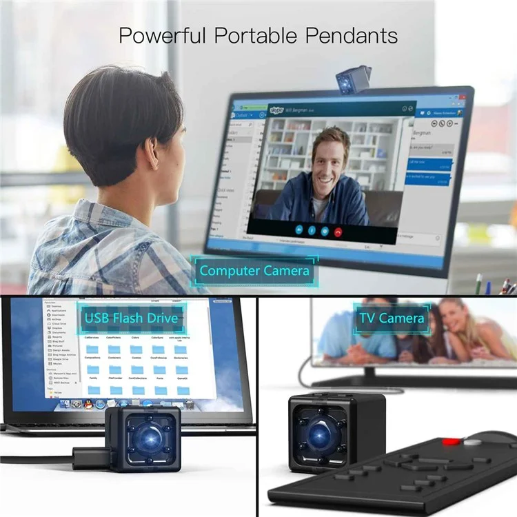 Mini UV Coating Filter Lens Film Action Camera Built-in 40mAh Battery