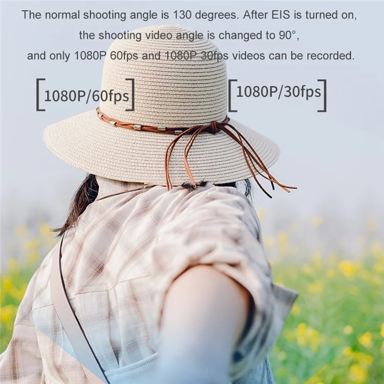 EP6PLUS 4K 30FPS Wearable Video Camera Anti-Shake Head Mounted Camcorder