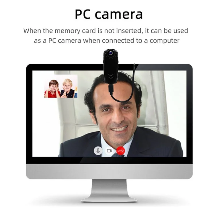 1080P HD Mini Camera Video Recorder Clip Type Small Security Night Vision Wide Angle Cam with Motion Detection