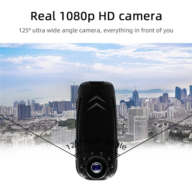 1080P HD Mini Camera Video Recorder Clip Type Small Security Night Vision Wide Angle Cam with Motion Detection